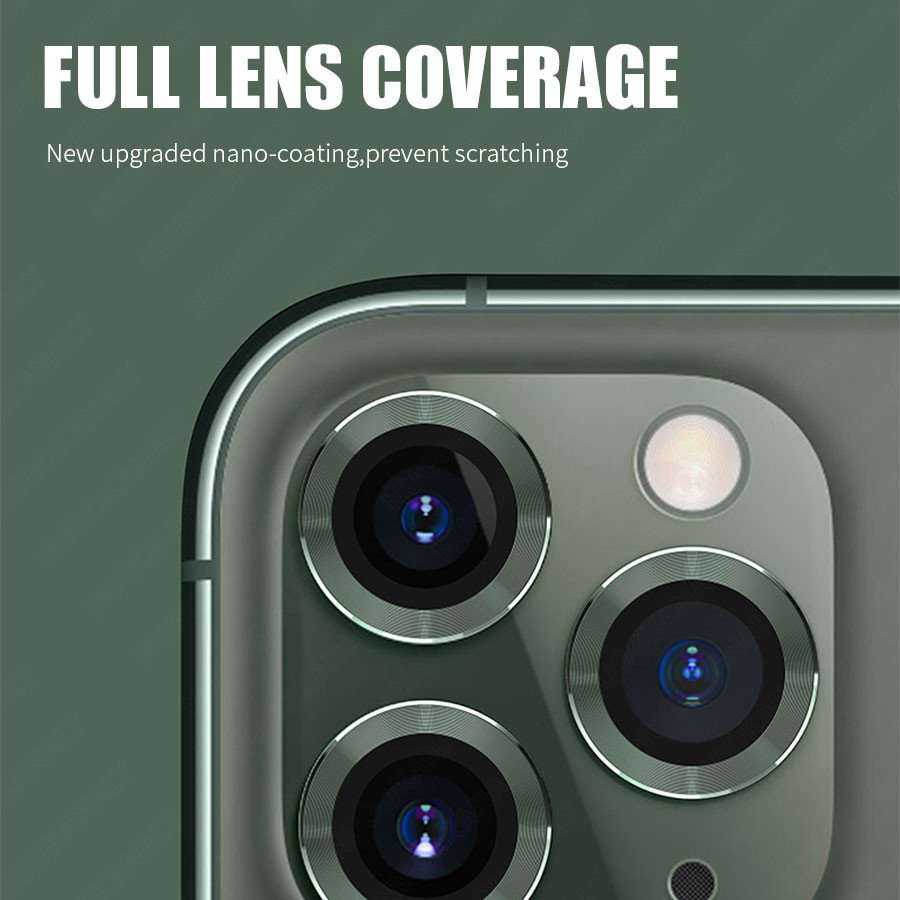 Camera Lens Protector For iPhone 11 pro max Metal Ring Full Cover Glass For iPhone11 11promax Protective Cap 11pro