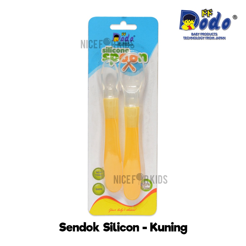 Dodo Sendok Silikon Sendok Makan Bayi Isi 2pcs / Dodo Silicone Spoon