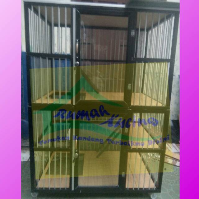 KANDANG KUCING ALUMUNIUM 2 Tingkat
