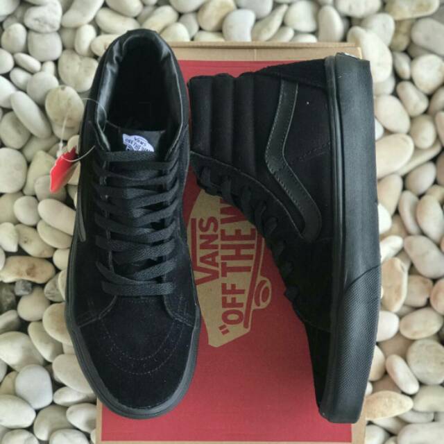 OBRAL VANS PREMIUM SK8 HIGH FULL BLACK WAFFLE DT