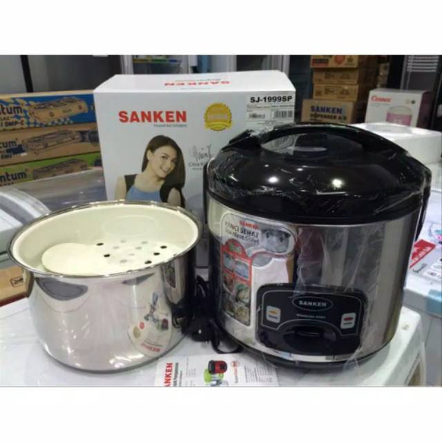 Sanken Rice Cooker Stainless 1.8 Liter 3 in 1 SJ1999SP