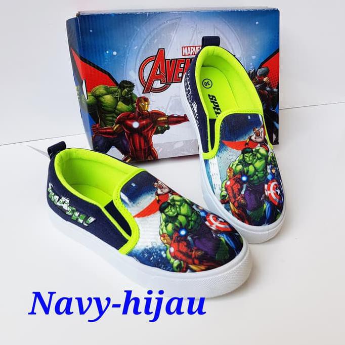 sepatu avengers #sepatu slip on anak #sepatu spiderman
