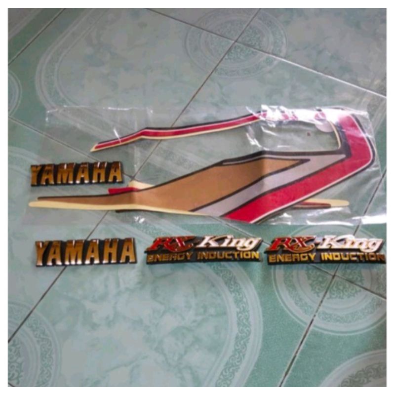 PAKET LIST STRIPING TANGKI EMBLEM YAMAHA DAN LOGO RX KING COVER BOX AKI RX KING TUA