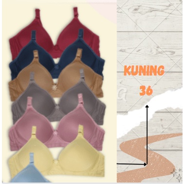 Bra BH Tanpa Kawat Super Soft Sorex 17238-36 Kuning