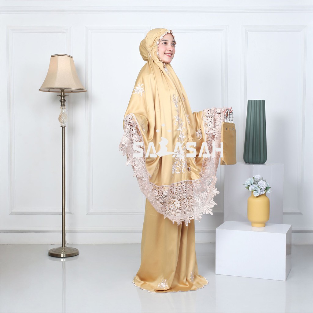 Mukena Sutra Premium Termurah 2021 Mukena Bordir Mewah Renda Cantik Tasik