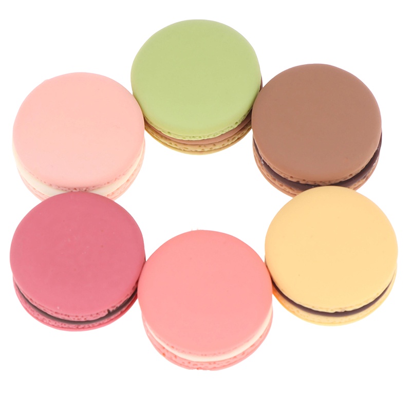 10pcs / set Mainan Miniatur Macarons French Untuk Aksesoris Rumah Boneka 1 / 12