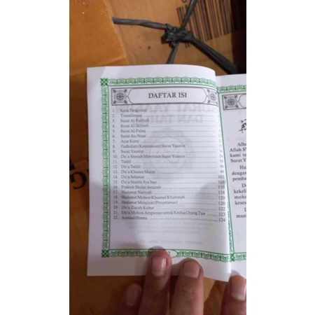 Buku Yasin & Tahlil Terjemah Tanpa cover 128 halaman