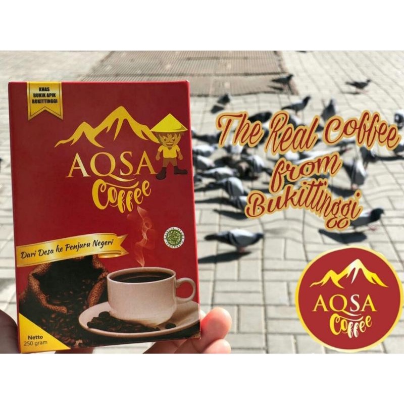 

Kopi Bubuk Murni Tanpa Campuran Aqsa Coffee 250gr Khas Bukittinggi