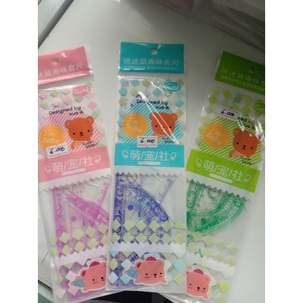 

PENGGARIS SATU SET 3 WARNA LUCU MURAH