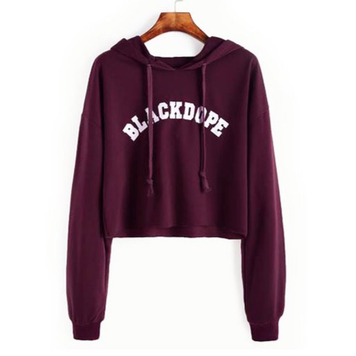 Sweater Hoodie Crop BLACKDOPE