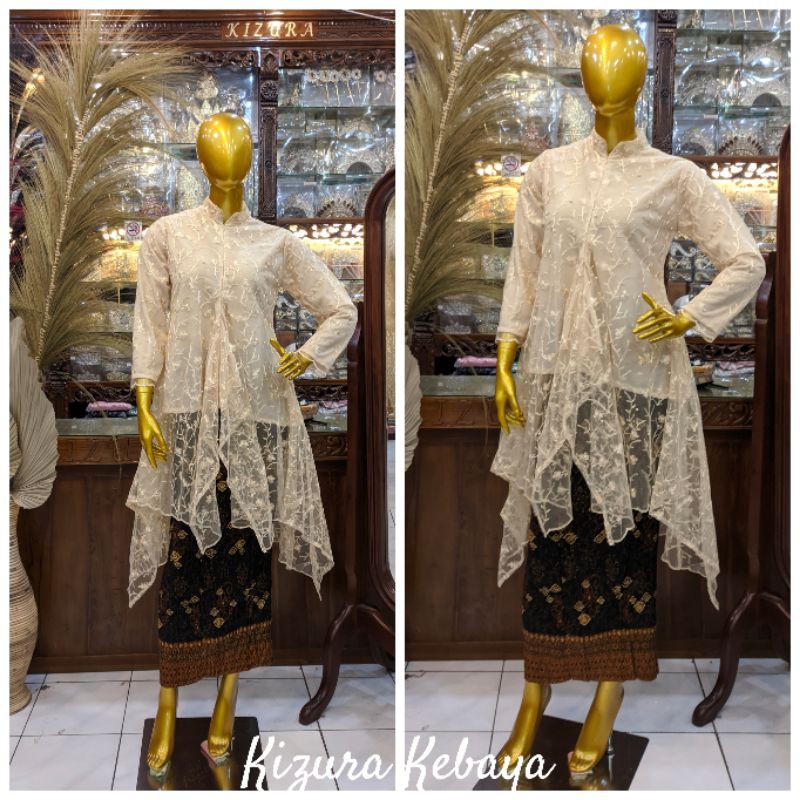 Kebaya Tunik Tille Bordir mutiara