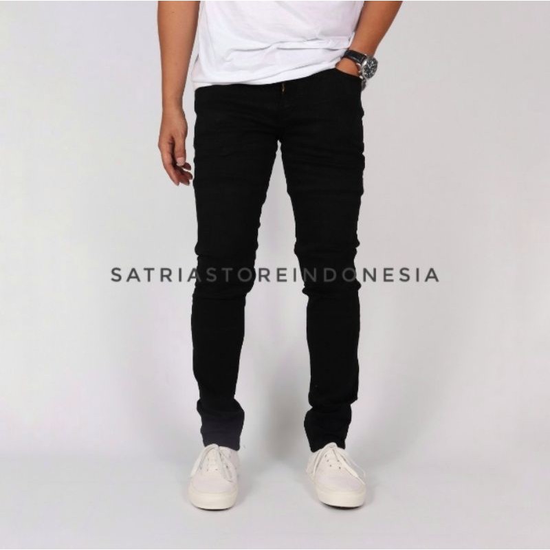 CELANA HITAM PRIA SKINNY JEANS STRETCH PREMIUM QUALITY