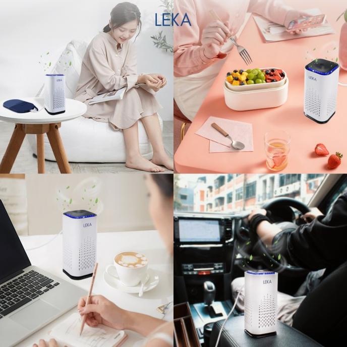 Leka Ap7706 Car Air Purifier - Mini Portable Hepa Filter Uv-C Ion Uv