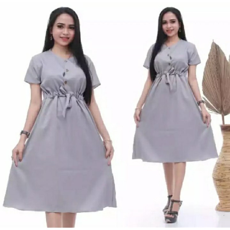 DRESS POLOS WANITA BAHAN MOSCREPE HIGH QUALITY