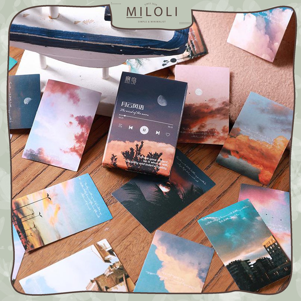 

[MILOLI] 30Pcs THE WIND OF THE MOON Deco Sticker DIY Scrapbook Stiker Jurnal Diary Kotak - B0256