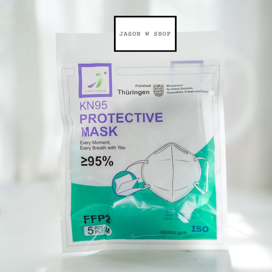 Masker KN95, Masker KN 95 ISO( 1 pack isi 5 pcs) Mask 5 Ply
