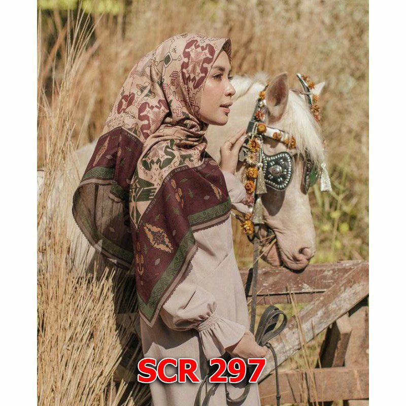 Scarf Hijab Segi Empat Jilbab Square Motif Terbaru Bahan Voal Part 1