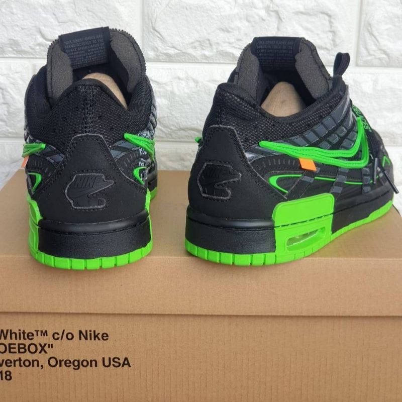 off white rubber dunk black