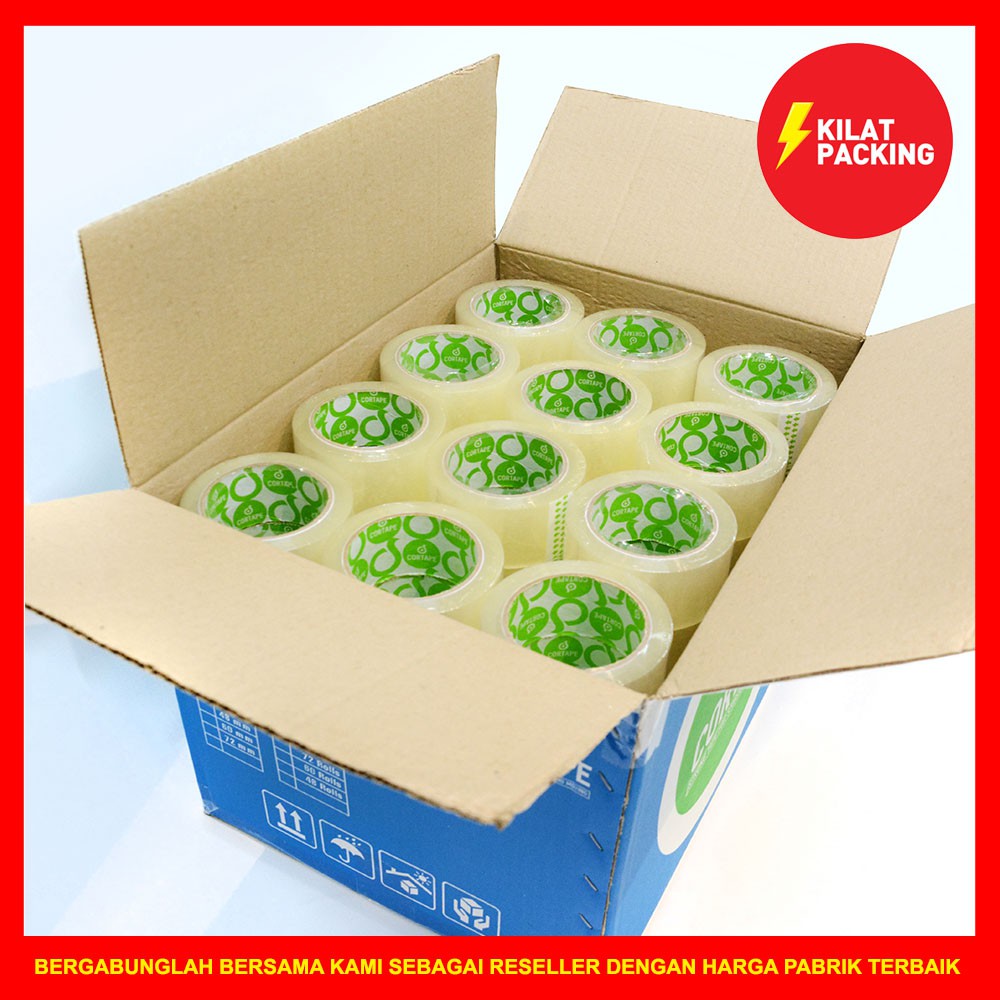 

Lakban Cortape 2 inch 45 mm (90 yard) MURAH Ekonomis Per Dus