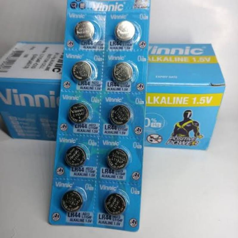 KARUNIA JAM - BATERAI VINNIC  L71154F / LR44 / AG13 VINNIC ORIGINAL BATERAI LAMPU LED BATERAI LAMPU KELAP KELIP BATERAI BANTAL BOBBA