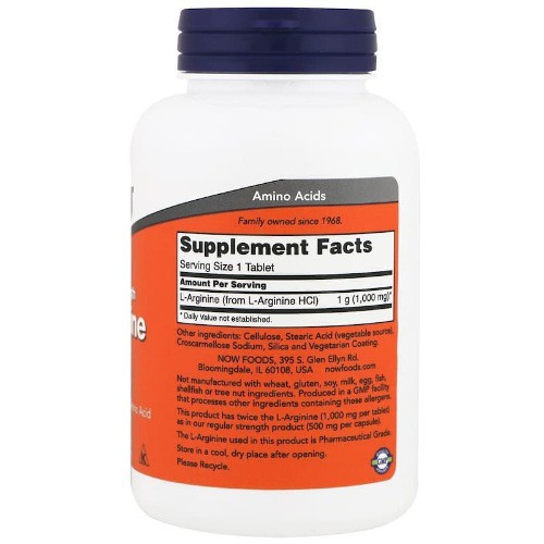 Now Foods L Arginine 1000 mg 120 Tab Now Arginine ORI USA