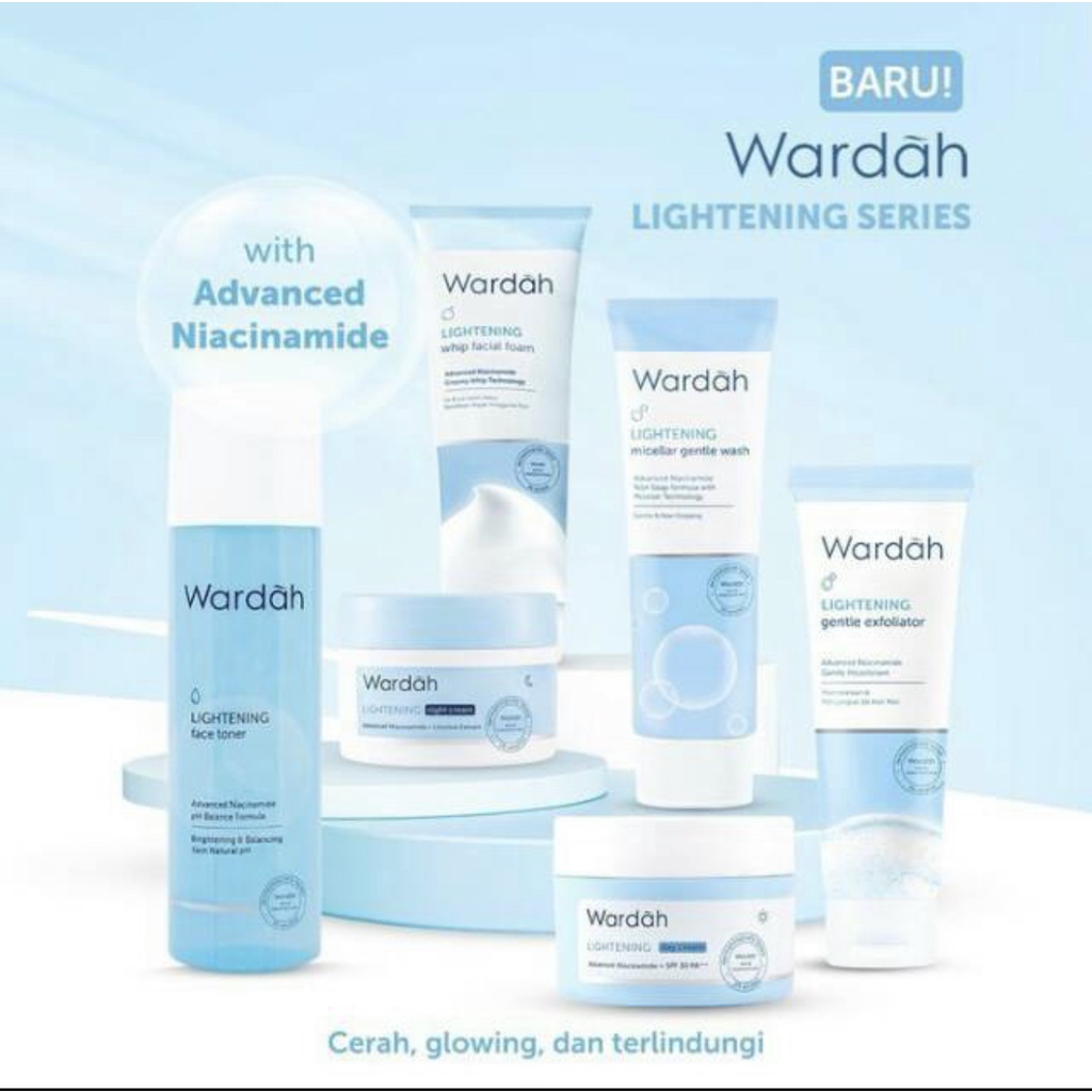 WARDAH Lightening Face Toner / Day c / Night C / Facial Wash / Ampoule Serum