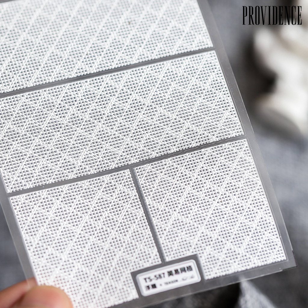 Providence Ultra Thin Nail Mesh Sticker Hollow 5D Effect White Grid Net Line Styles Nail Tips Manicure Art Making