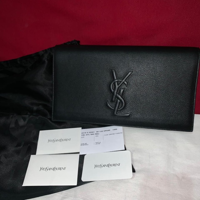 Ysl clutch bag black preloved