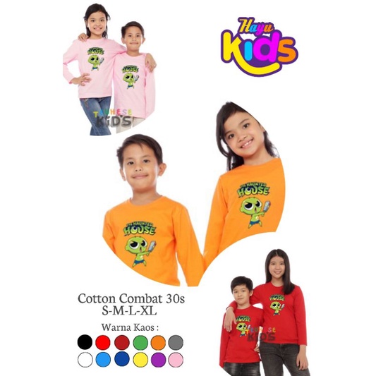 Hayu Kids - Kaos anak Lengan Panjang Shinbi House Hero - Cotton Combat 30s S,M,L,XL