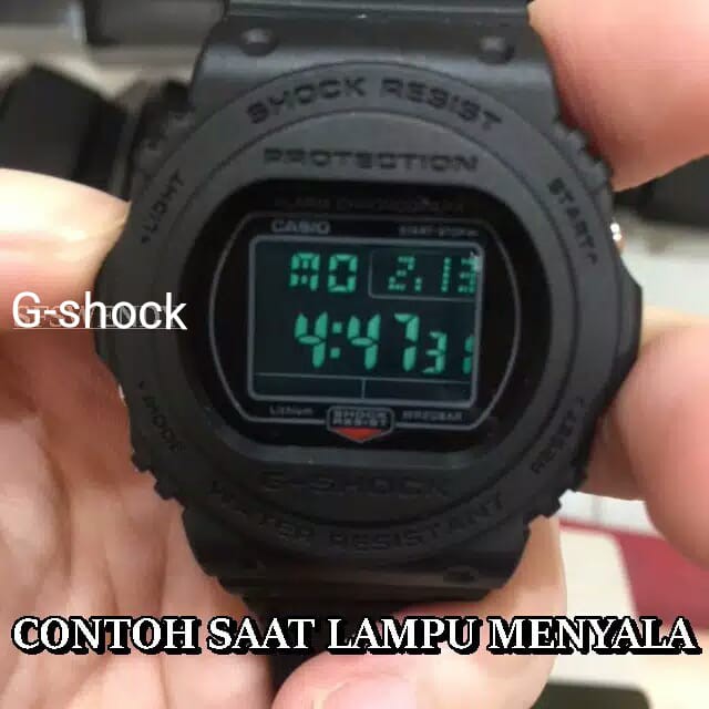 JAM TANGAN GSHOCK CASIO DW 5700 BULAT DAN SEGI FULL HITAM BULAT FULL HITAM SEGI