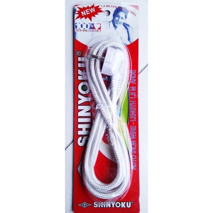 Kabel Setrika Gosokan Arde Shinyoku 1.8 meter SNI isi 3 Kabel