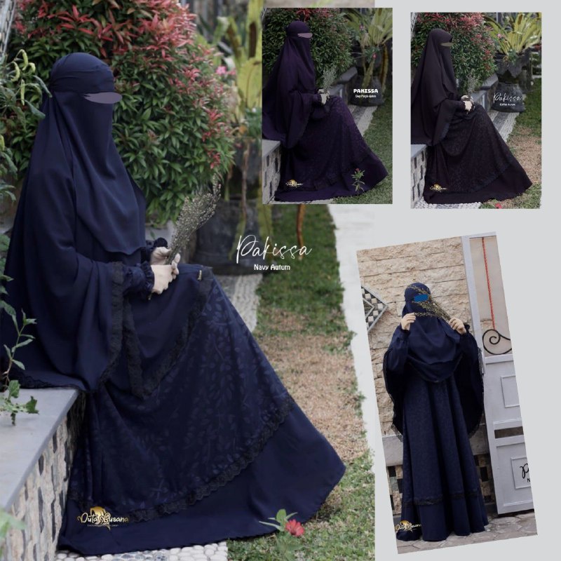 PAKISSA SET Gamis Syari Embos BY DUTA BUSANA Woolpeach Silky