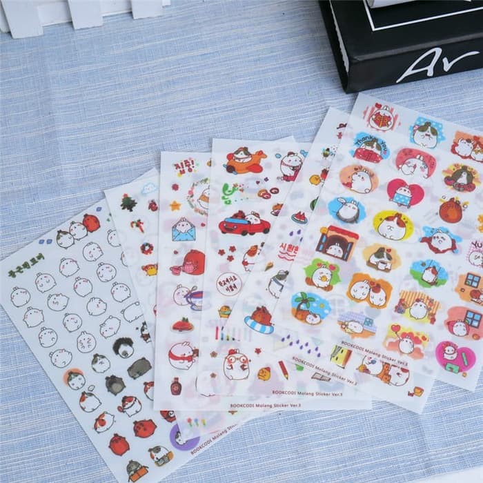 MOLANG Diary Deco Stickers - Potato Rabbit Life #01 (6pcs)