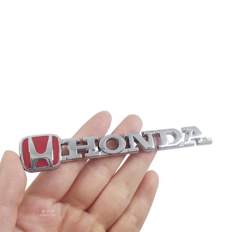 1pc Stiker Emblem Logo HONDA Bahan Metal Untuk Dekorasi Bagasi Belakang Mobil HONDA