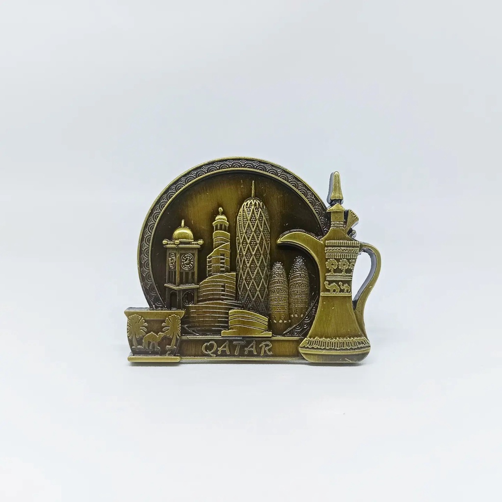 Fridge Magnet Tempelan Kulkas Souvenir Negara Qatar Besi TKY