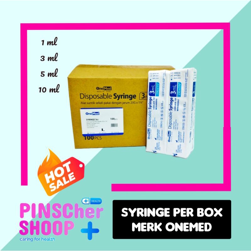 SYRINGE DISPOSABLE ONEMED SPUIT ISI 100 PCS / BOX