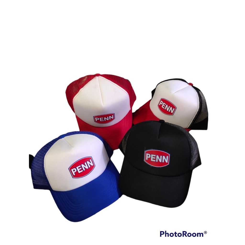 Topi Jaring Sablon Penn Topi Trucker Hat Dewasa Topi Mancing Penn Topi Outdoor Premium