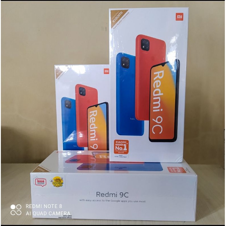 redmi 9c, xiaomi 9c ram 3/32 baru no repack garansi resmi