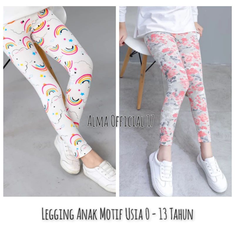 Legging Anak Motif XS - XXXL Bahan Import Premium