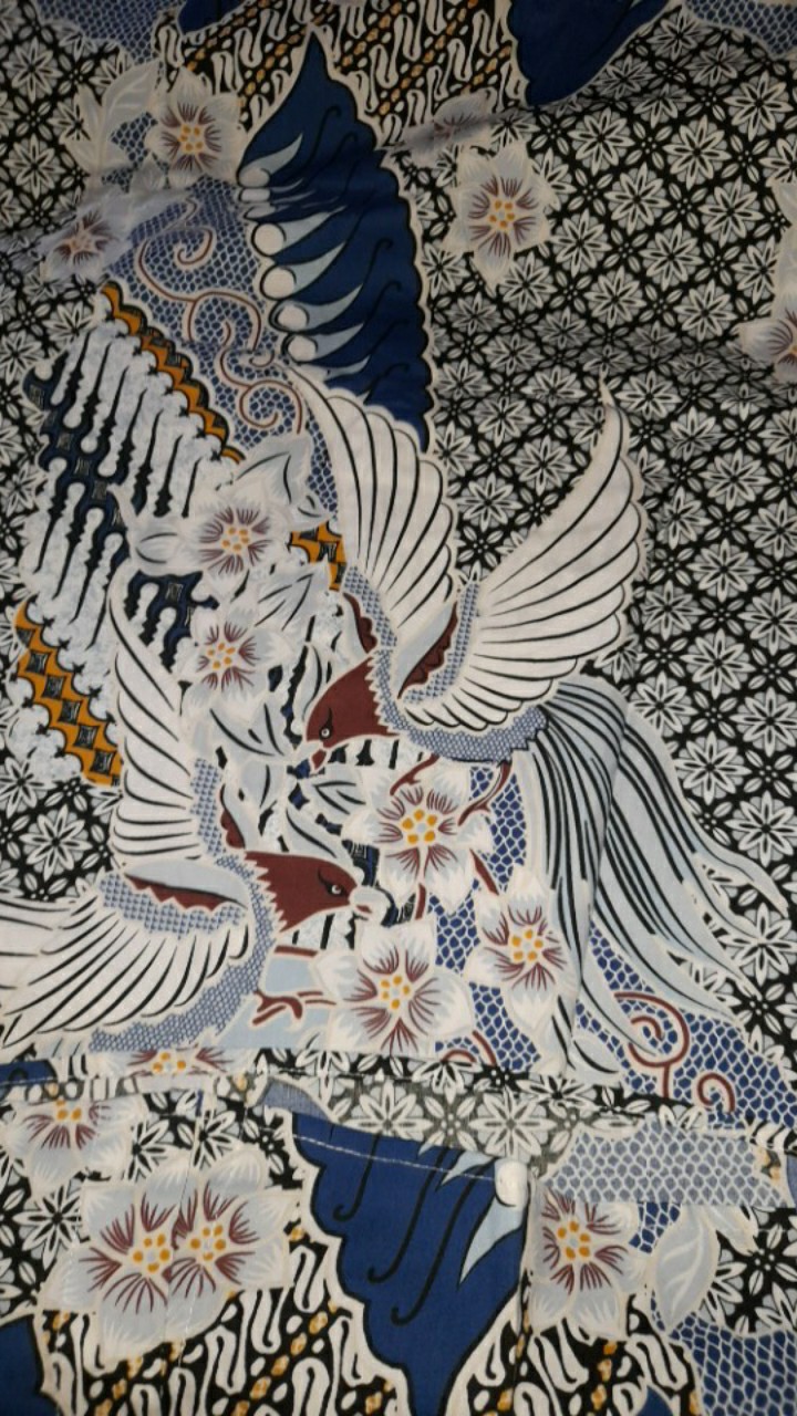 M231 Kemeja Pria Batik Panjang Biru 1423b