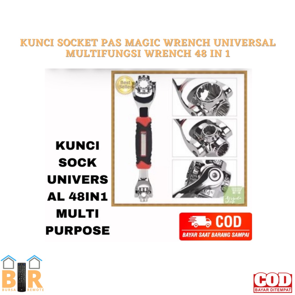 Kunci Socket Pas Magic Wrench UNIVERSAL MULTIFUNGSI WRENCH 48in1