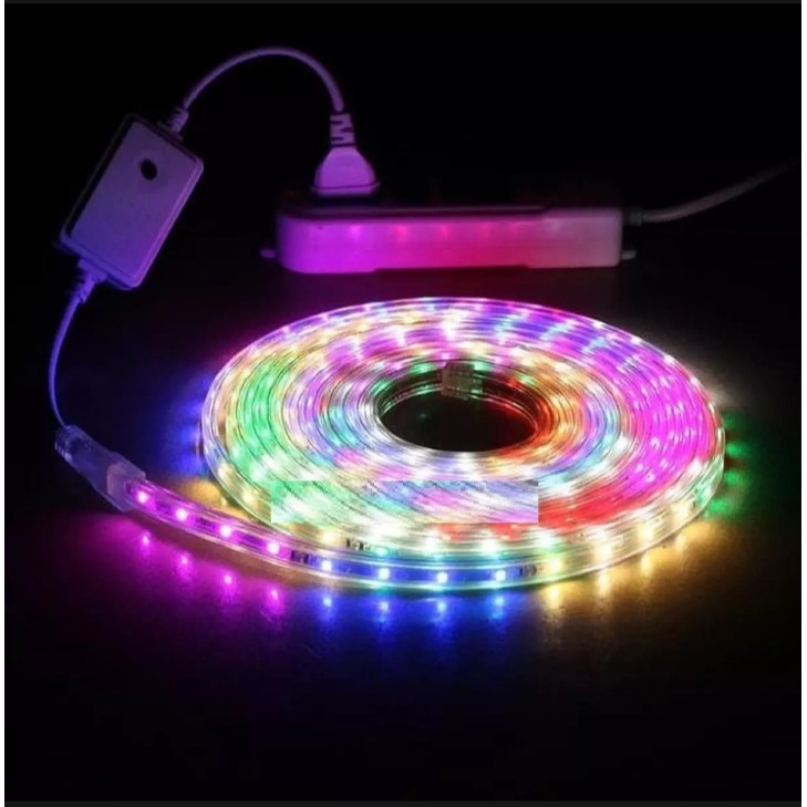 10m Lampu LED STRIP SELANG RGB 3528 2835 10Meter 220v Rainbow