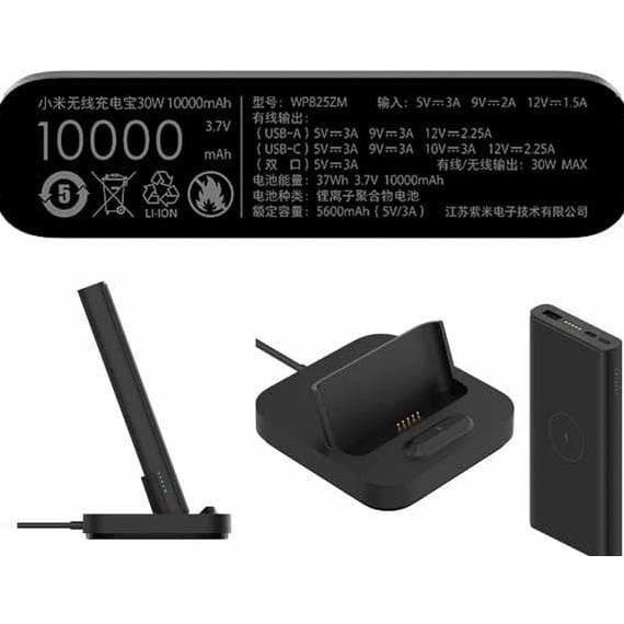 30w Wireless Charger Handphone 2 in 1 Wireless Power Bank