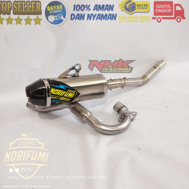 KNALPOT NORIFUMI CRF150L KNALPOT KLX 150 KNALPOT DTRACKER KNALPOT TIGER TRAIL VIXION TRAIL