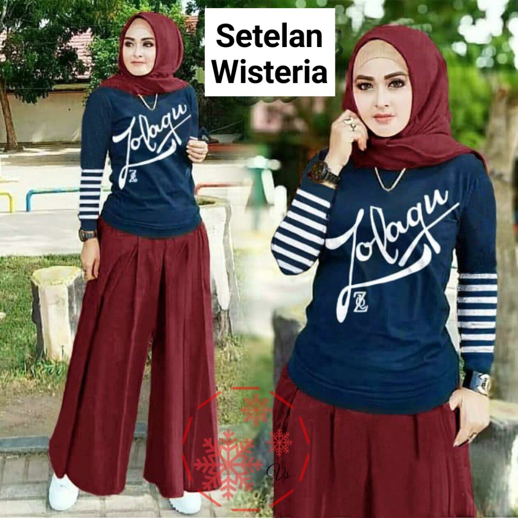 SET KULOT WISTERIA ZLQ vV / SETELAN KULOT WANITA ZLQ NEW