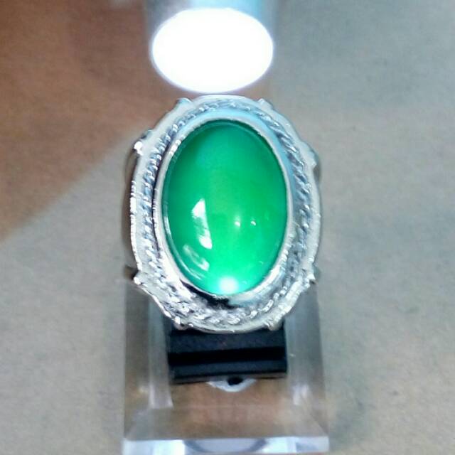 Cincin Batu Akik Green Chalsedony Trendy Termurah Top Abis