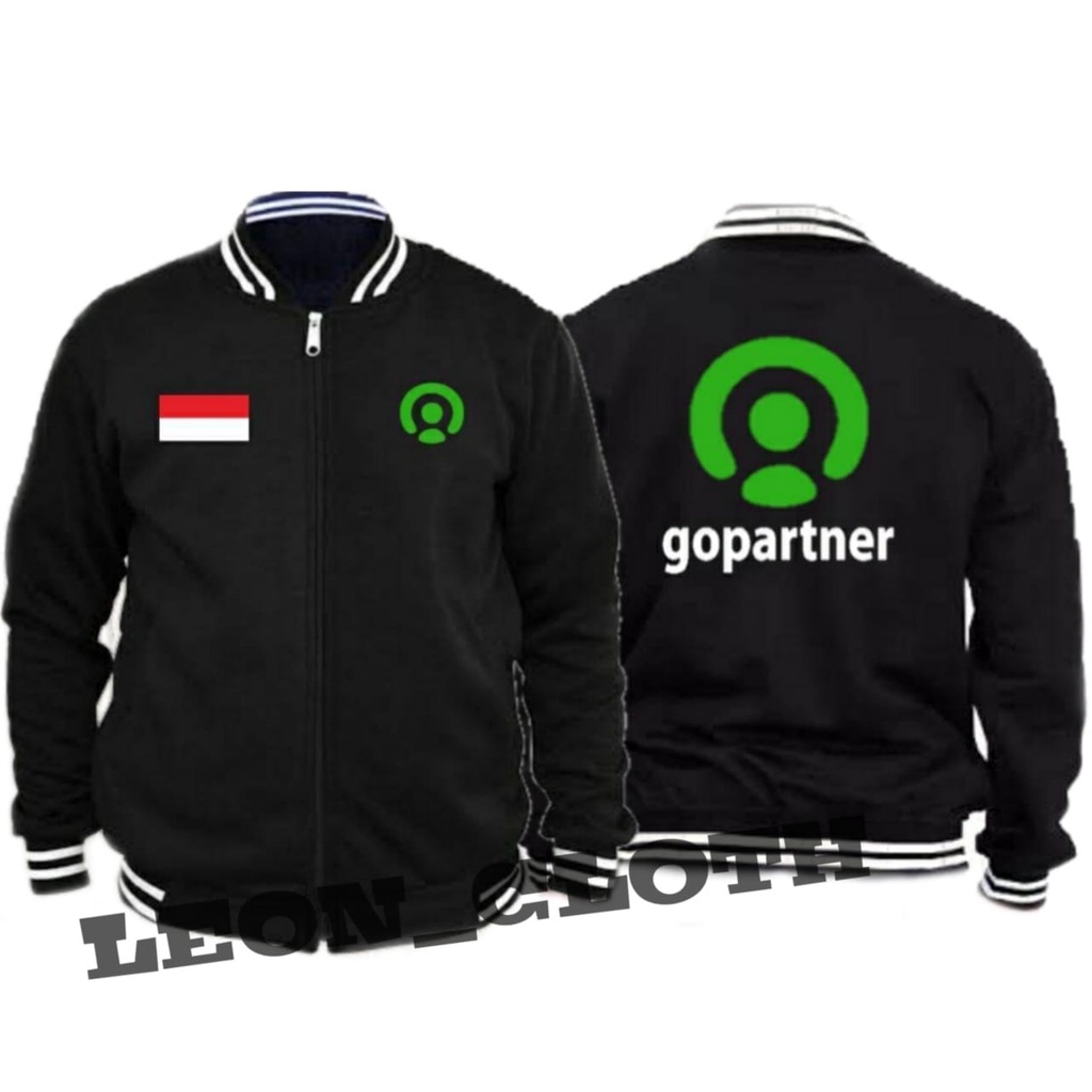 JAKET  VARSITY GOPARTNER / HOODIE VARSITY SABLON GOPARTNER / JAKET ATRIBUT GOPARTNER TERMURAH