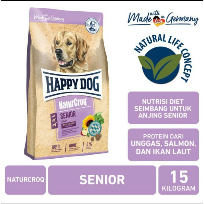 HAPPY DOG NATURCRQ LAMB AND RICE / SENIOR 15 KG DOG FOOD