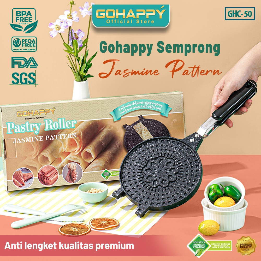 cetakan Semprong egg roll TEBAL Original GOHAPPY jepit/semprong/opak kecil