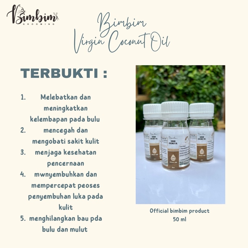 Bimbim Premium VCO/vitamin kucing/VCO organik/VCO kucing/VCO anjing